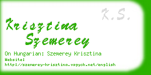 krisztina szemerey business card